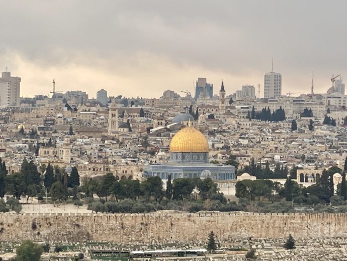 オリーブ山から眺めるエルサレム旧市街