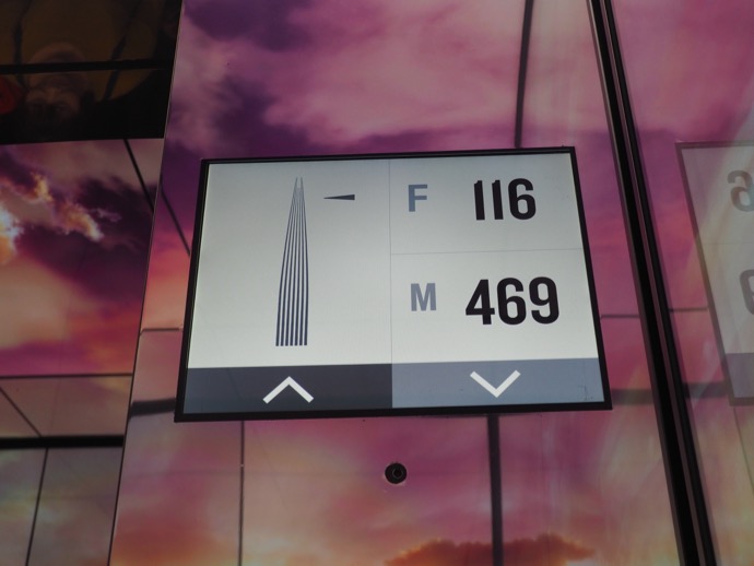 エレベーターの階数表示