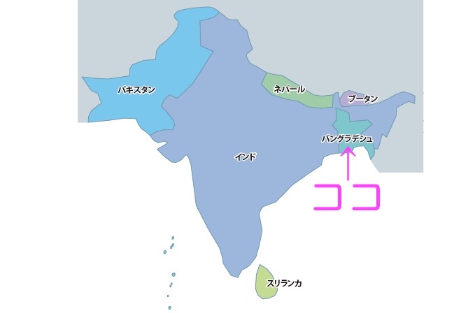 バングラデシュの地図