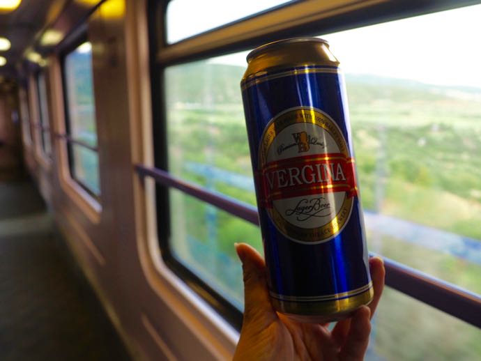 鉄道で飲むビール