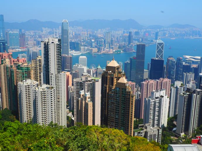 ビクトリアピークから見下ろす香港の摩天楼
