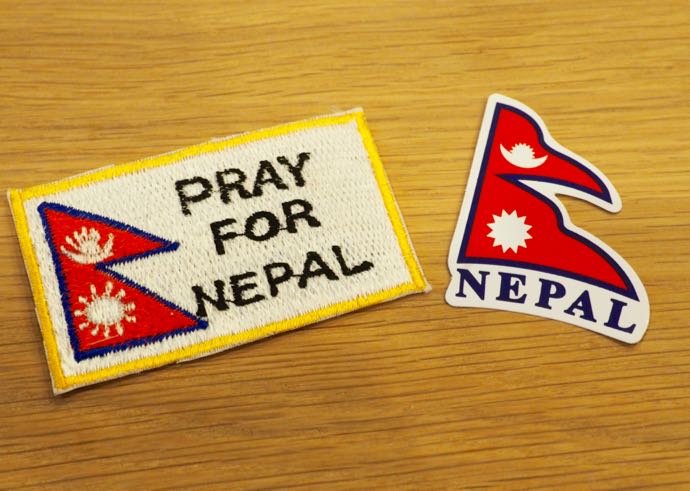 ネパール国旗のワッペンとシール