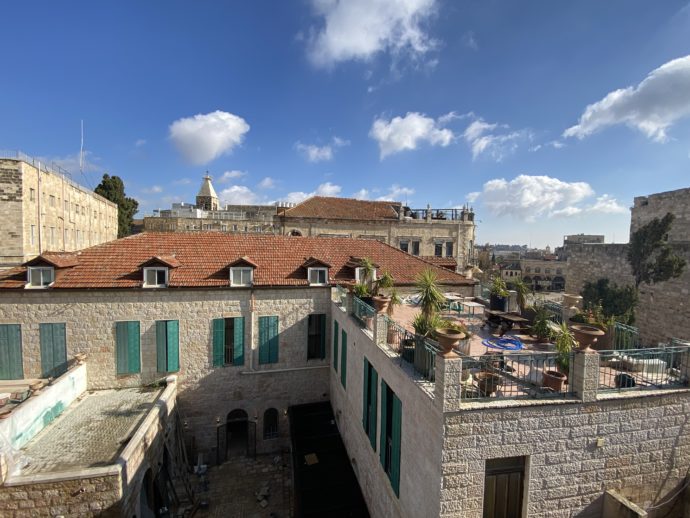 城壁から眺めるエルサレム旧市街