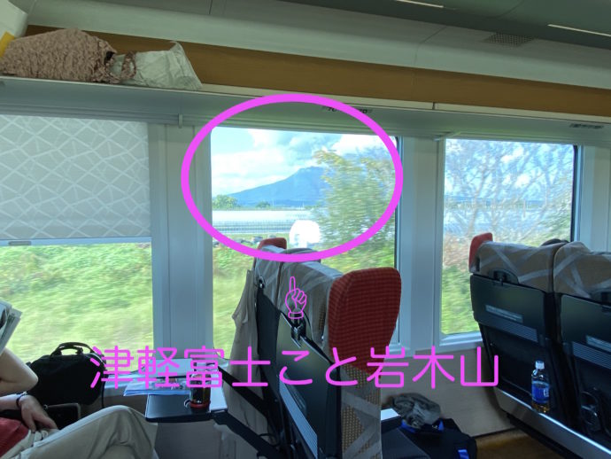 車窓から見えた岩木富士