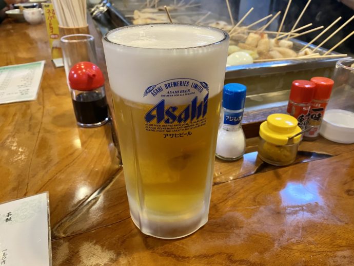 金沢おでん若葉の生ビール