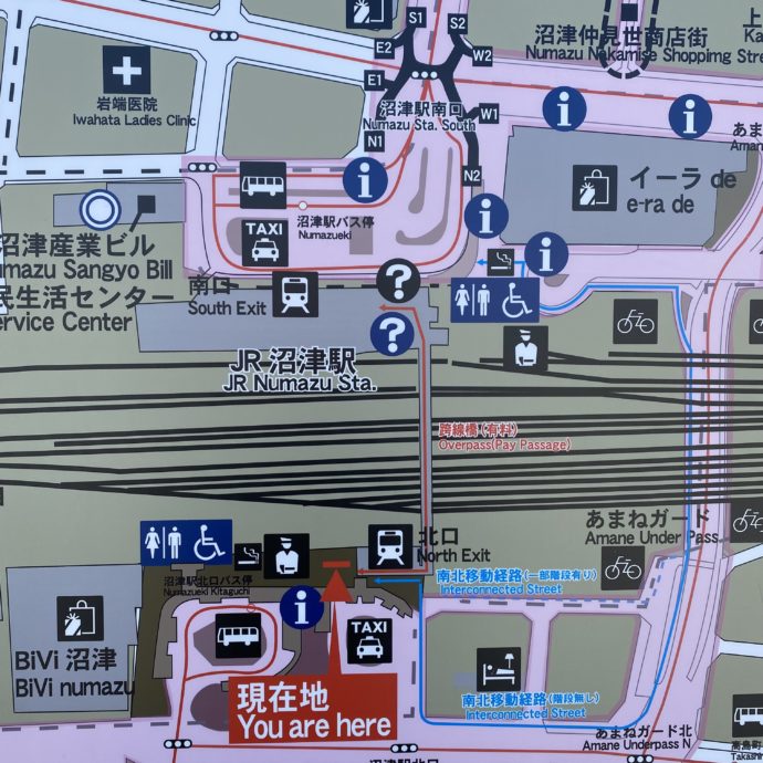 沼津駅の周辺地図