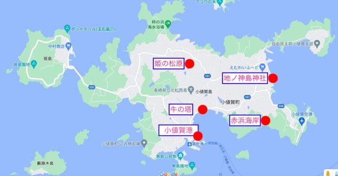 小値賀島コースマップ