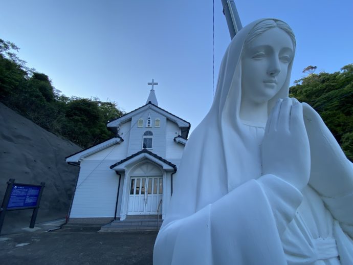 カトリック有福教会と聖母マリア像