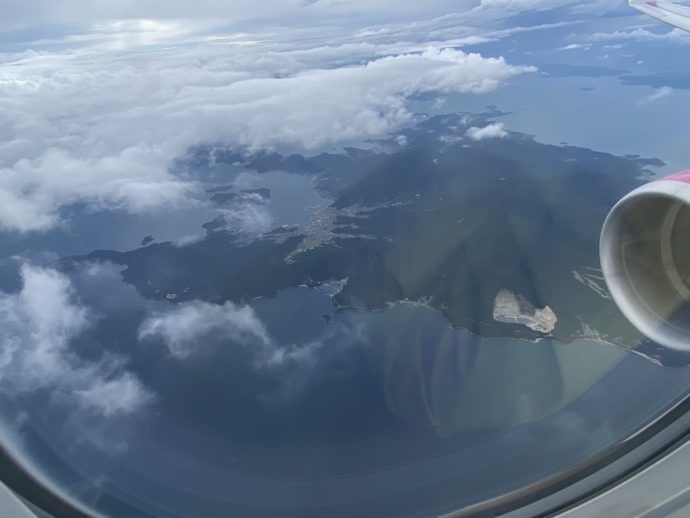 飛行機から見る北海道