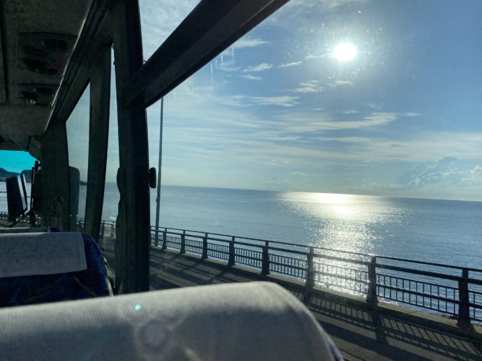 バスからのオホーツク海