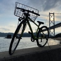 因島大橋と自転車