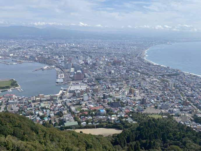 函館山展望台からの昼の眺望