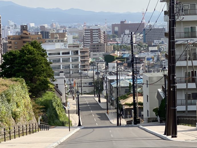 南部坂から見下ろす函館の町