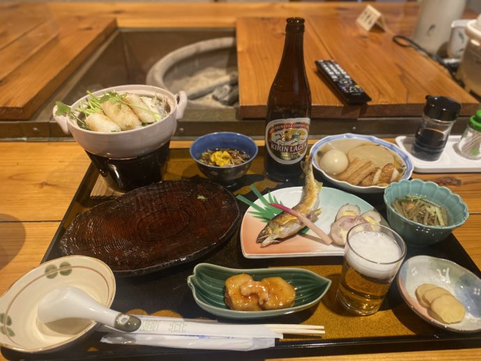 秋田郷土料理の夕食
