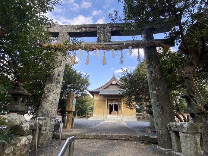 天手長男神社の旧参道の鳥居