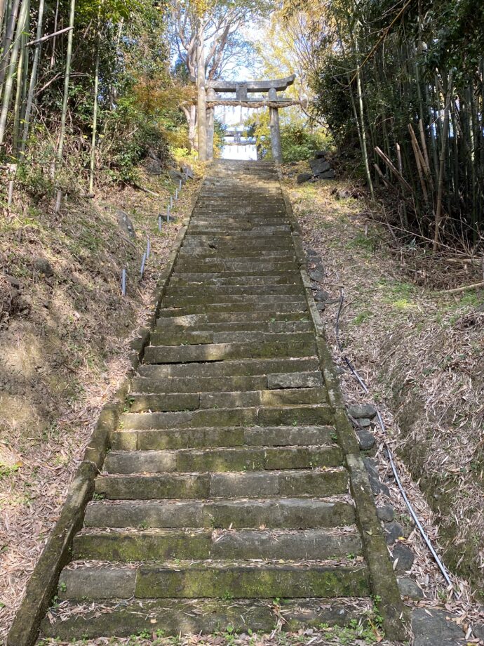 天手長男神社の旧参道