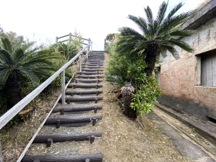 金子手崎防備衛所展望台の階段