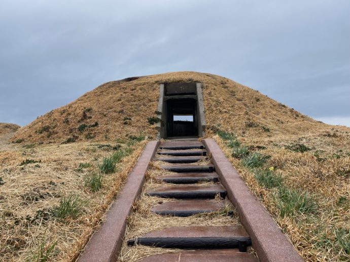 砲台跡と階段