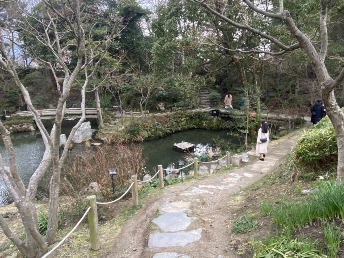 小倉城庭園の道