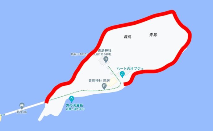 青島一周の地図