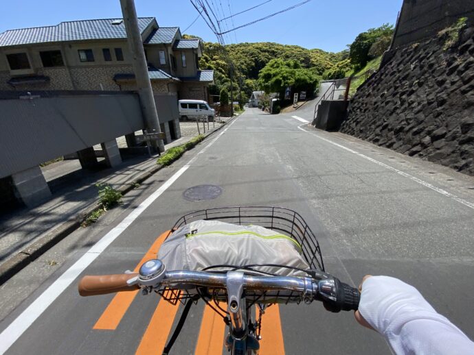 自転車で進む