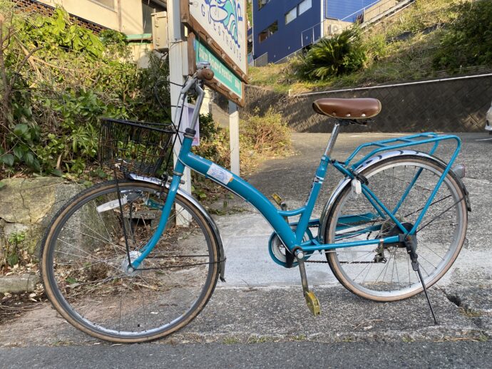 ゲストハウスで借りた自転車