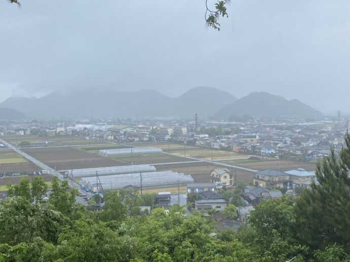 韮山城跡の山頂からの眺め