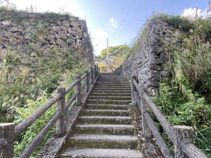 島原城への階段