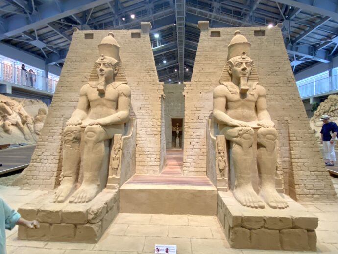 砂の美術館の「ルクソール神殿」