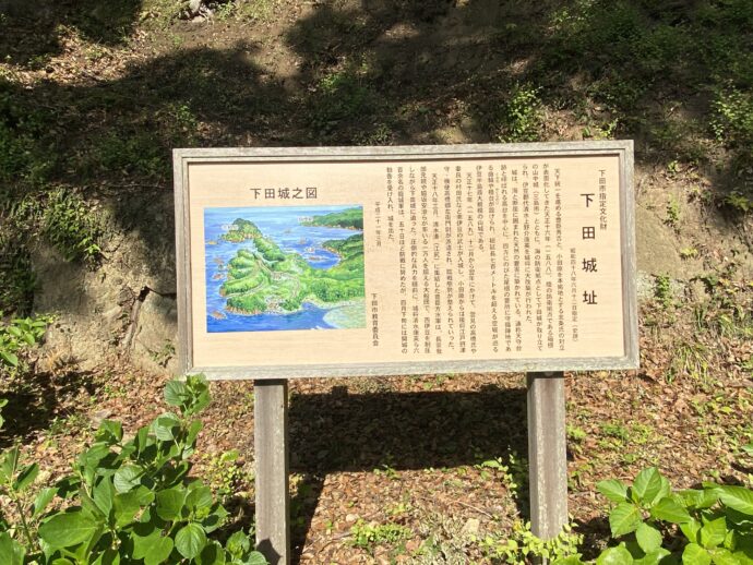 下田城跡の看板