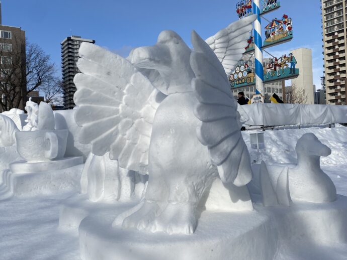 ポートランド市出品の雪像作品
