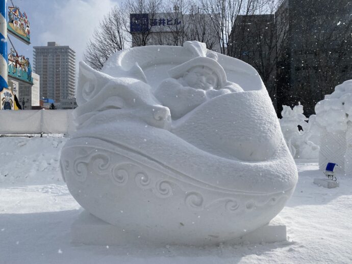 モンゴル出品の雪像作品