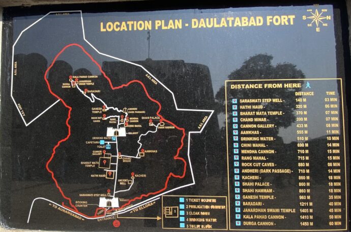 ダウラタバード要塞のマップ