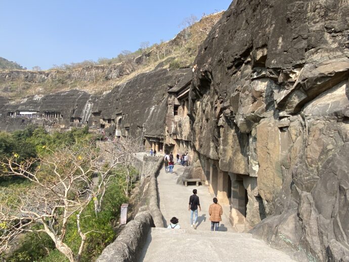 アジャンター石窟の通路
