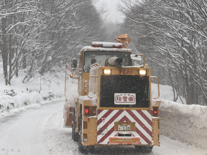 除雪車と離合