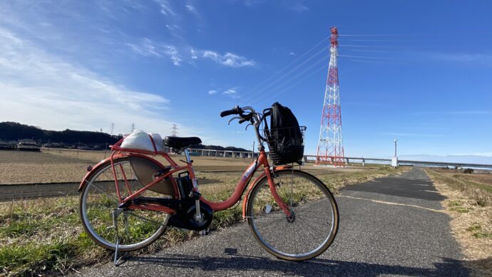 利根川沿いの道