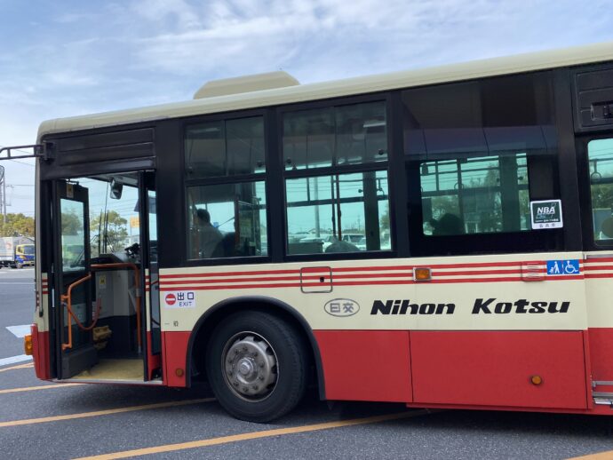 イオン日吉津西館に到着したバス