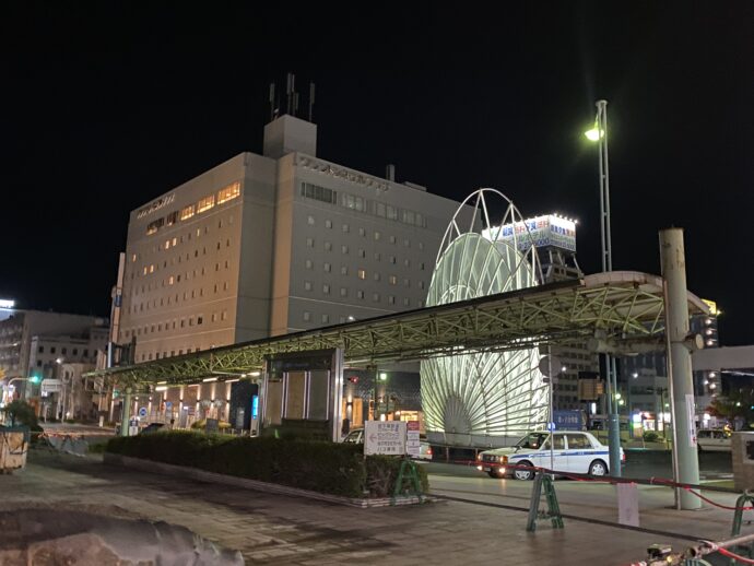 夜のJR米子駅
