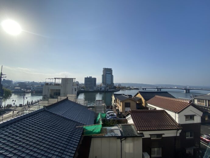 松江のホテルからの眺め
