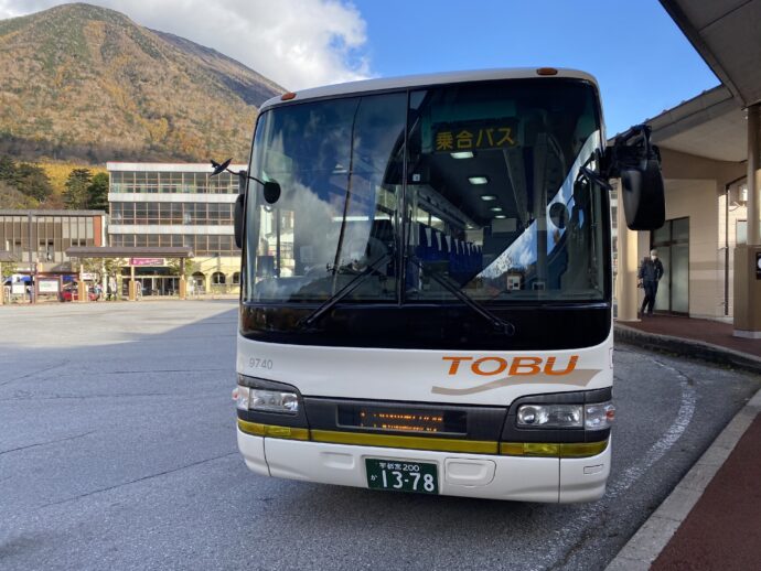 日光駅行きのバス