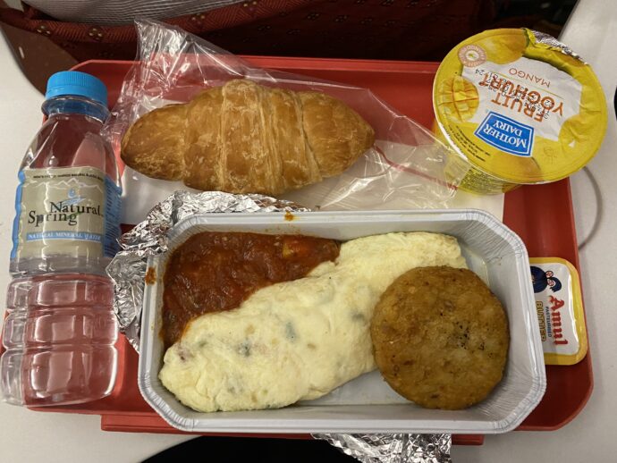 Air Indiaの機内食