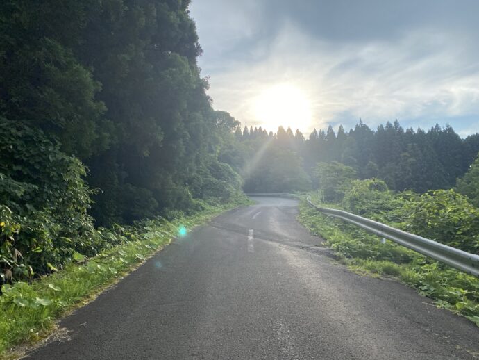 男鹿半島の坂道