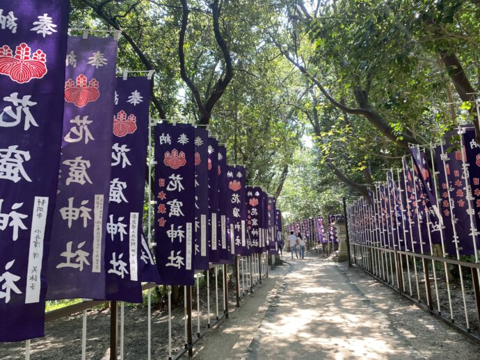 花窟神社のノボリ