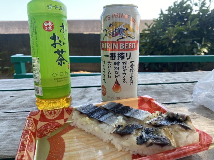 ビールと寿司