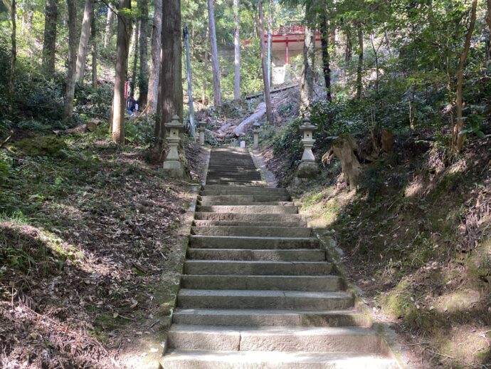 金刀比羅神社の石段の参道