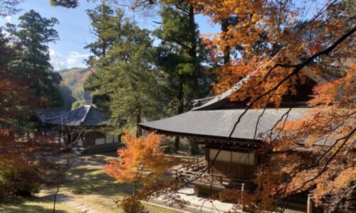 紅葉の弘川寺