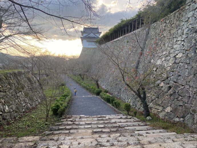 津山城の階段