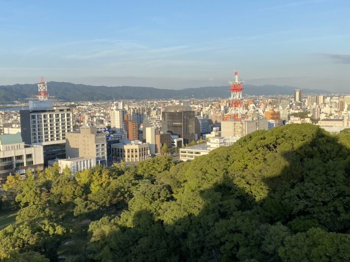 和歌山城天守閣からの眺望