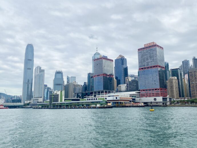 香港島のビル群