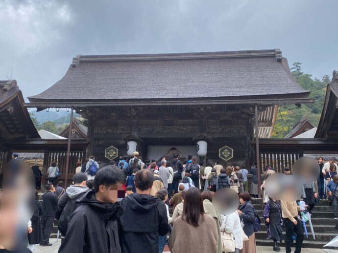 混雑する出雲大社